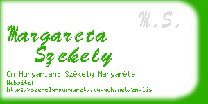 margareta szekely business card