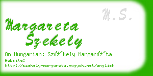 margareta szekely business card